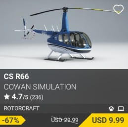 CS R66 by Cowan Simulation. USD $29.99 (on sale for 9.99)