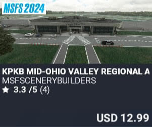 KPKB Mid-Ohio Valley Regional Airport by msfscenerybuilders. USD $12.99