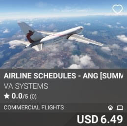 Airline Schedules - ANG [Summer 2025] by VA SYSTEMS. USD $6.49