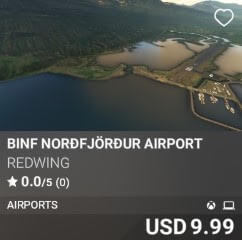 BINF Norðfjörður Airport by REDWING. USD $9.99
