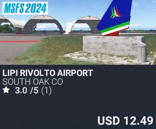 LIPI Rivolto Airport by South Oak Co. USD 12.49