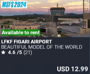 LFKF Figari Airport by Beautiful Model of the World. USD $12.99