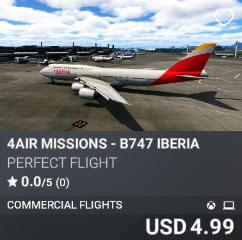 4AIR MISSIONS - B747 IBERIA by Perfect Flight. USD $4.99