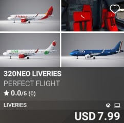 320neo Liveries by Perfect Flight. USD $7.99