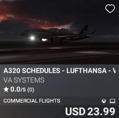 A320 Schedules - Lufthansa - Vol 10 by VA SYSTEMS. USD $23.99
