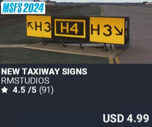 NEW TAXIWAY SIGNS by RMSTUDIOS. USD $4.99