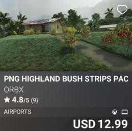 PNG Highland Bush Strips Pack 1 by Orbx. USD $12.99