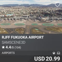 RJFF Fukuoka Airport by SamScene3D. USD $20.99