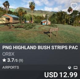 PNG Highland Bush Strips Pack 2 by Orbx. USD $12.99