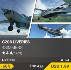 C208 Liveries by 4simmers. USD $4.99