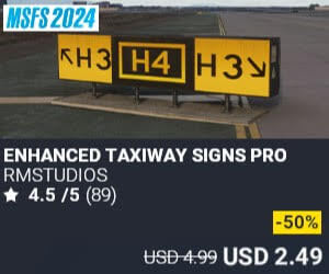 ENHANCED TAXIWAY SIGNS PRO by RMSTUDIOS. USD $4.99 (on sale for 2.49)