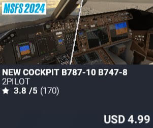 NEW COCKPIT B787-10 B747-8 by 2PILOT. USD $4.99