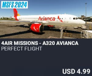 4AIR MISSIONS - A320 AVIANCA by Perfect Flight. USD $4.99