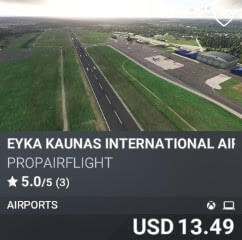 EYKA Kaunas International Airport by PropairFlight. USD $13.49