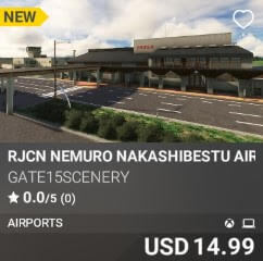 RJCN Nemuro Nakashibestu Airport by GATE15Scenery. USD $14.99