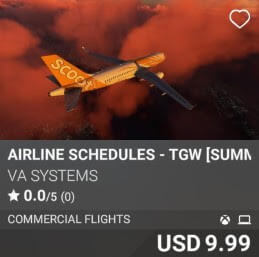 Airline Schedules - TGW [Summer 2025] by VA SYSTEMS. USD $9.99