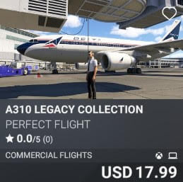A310 Legacy Collection by PerfectFlight. USD $17.99