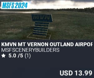 KMVN Mt Vernon Outland Airport by msfscenerybuilders. USD $13.99
