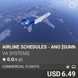 Airline Schedules - ANO [Summer 2025] by VA SYSTEMS. USD $6.49