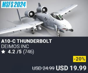 A10-C Thunderbolt by DeimoS Inc. USD $24.99 (on sale for 19.99)