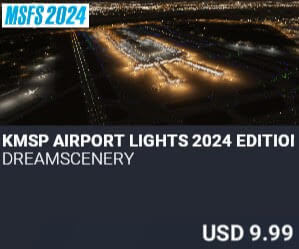 KMSP Airport Lights 2024 Edition by Dreamscenery. USD $9.99