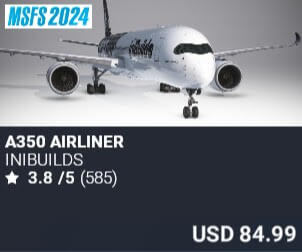 A350 Airliner by iniBuilds. USD $84.99