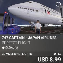 747 Captain - Japan Airlines by Perfect Flight. USD $8.99