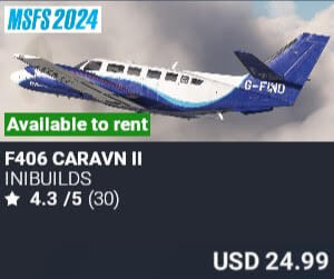 F406 Caravn II by iniBuilds. USD $24.99