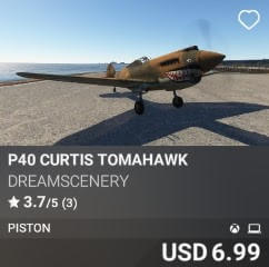 P40 Curtis Tomahawk by Dreamscenery. USD $6.99