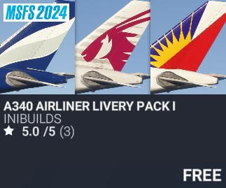 A340 Airliner Livery Pack I by iniBuilds. USD $4.99 (on sale for 0.00)
