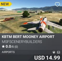 KBTM Bert Mooney Airport by msfscenerybuilders. USD $14.99