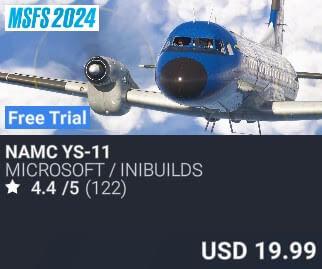 NAMC YS-11 by Microsoft / iniBuilds. USD $19.99