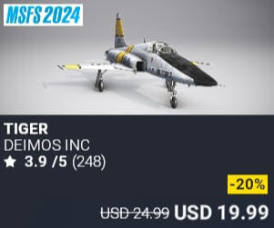 Tiger by DeimoS Inc. USD $24.99 (on sale for 19.99)
