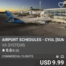 Airport Schedules - CYUL [Summer 2025] by VA SYSTEMS. USD $9.99