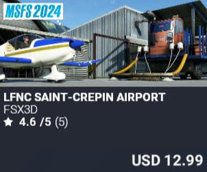 LFNC Saint-Crepin Airport by FSX3D. USD $12.99