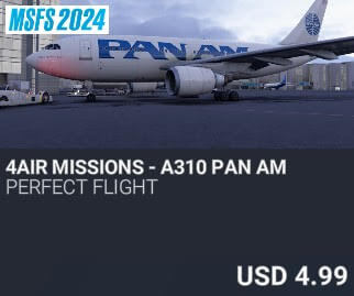 4AIR MISSIONS - A310 PAN AM by Perfect Flight. USD $4.99