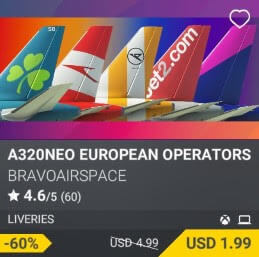 A320neo European Operators Hangar 4 by bravoairspace. USD $4.99 (on sale for 1.99)