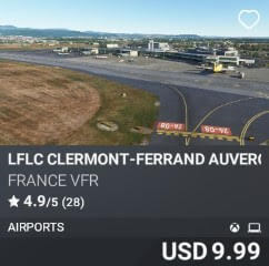 LFLC Clermont-Ferrand Auvergne Airport by France VFR. USD $9.99