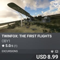 TWINFOX: the first flights by OBY1. USD $8.99