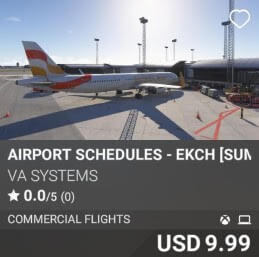 Airport Schedules - EKCH [Summer 2025] by VA SYSTEMS. USD $9.99