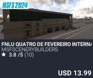 FNLU Quatro de Fevereiro International Airport by msfscenerybuilders. USD $13.99