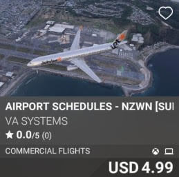 Airport Schedules - NZWN [Summer 2025] by VA SYSTEMS. USD $4.99