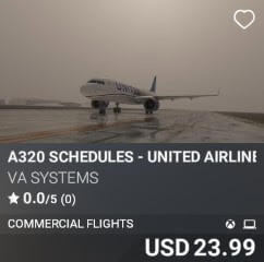 A320 Schedules - United Airlines - Vol 17 by VA SYSTEMS. USD $23.99