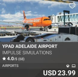 YPAD Adelaide Airport by Impulse Simulations. USD $23.99