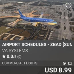 Airport Schedules - ZBAD [Summer 2025] by VA SYSTEMS. USD $8.99