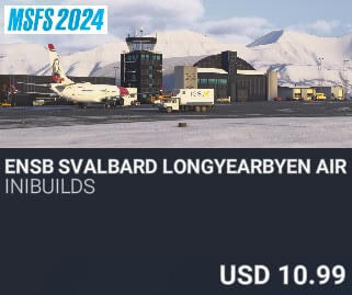 ENSB Svalbard Longyearbyen Airport by Inibuilds. USD $10.99