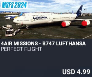 4AIR MISSIONS - B747 LUFTHANSA by Perfect Flight. USD $4.99