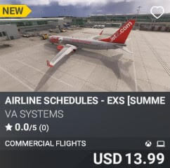 Airline Schedules - EXS [Summer 2025] by VA SYSTEMS. USD $13.99