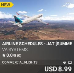 Airline Schedules - JAT [Summer 2025] by VA SYSTEMS. USD $8.99