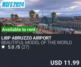 LIBP Abruzzo Airport by BEAUTIFUL MODEL of the WORLD. USD $11.99